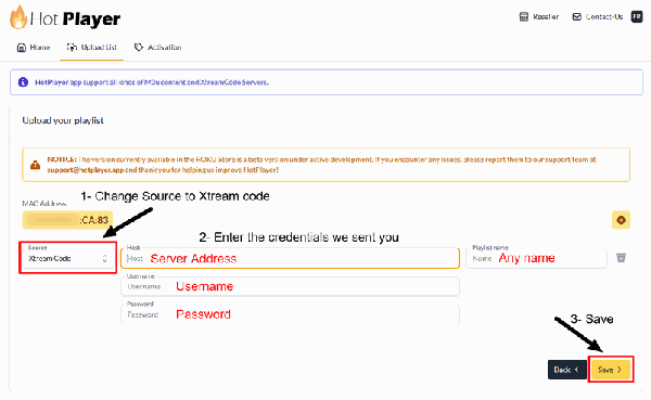 Select Xtream Code